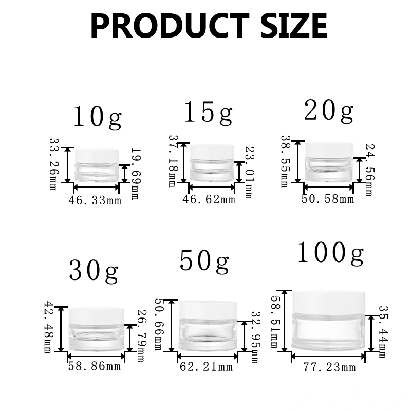 Glass Cosmetic Jars